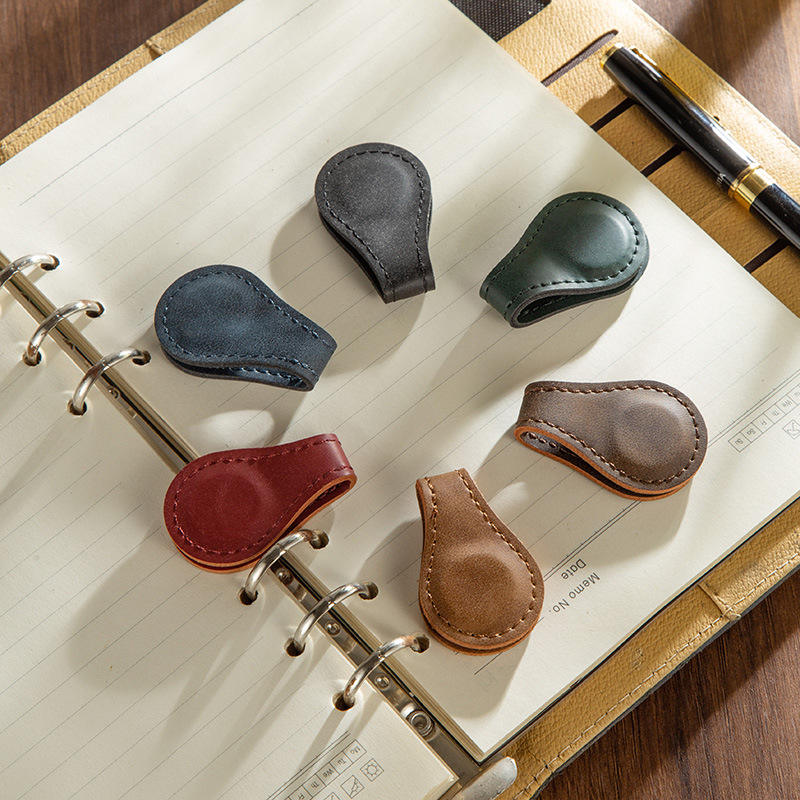 LeatherMark Premium Magnetic Bookmark – Genuine Cowhide Clip Bookmark