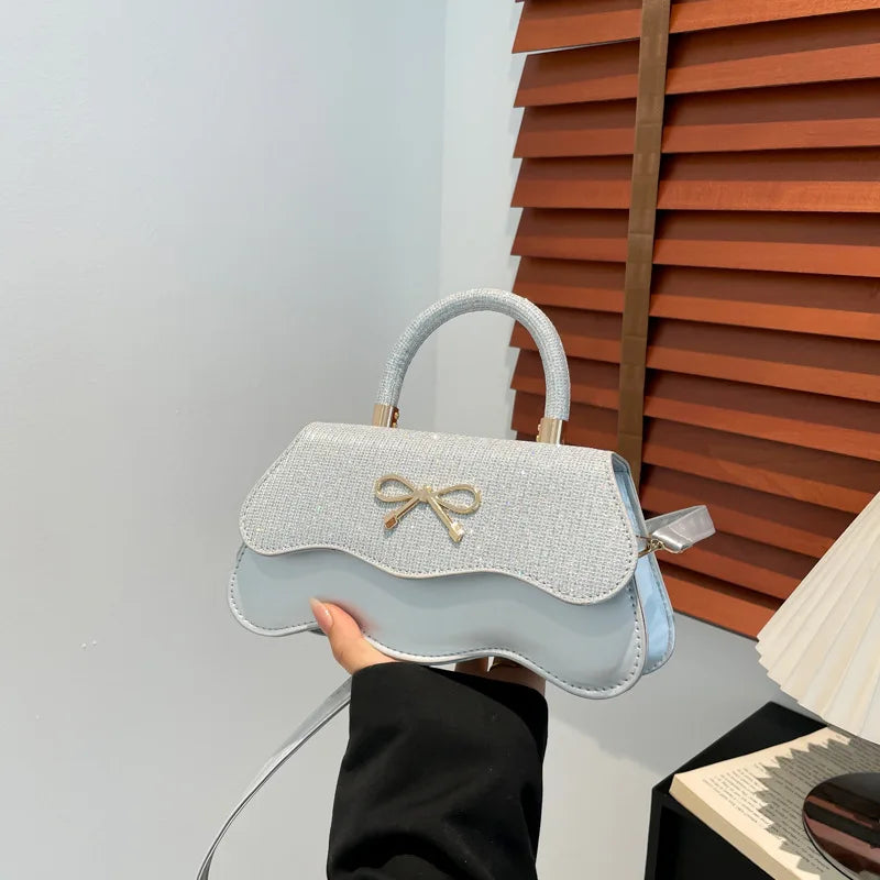 Lady Women's Fashion Bow Knot PU Leather Crossbody Shoulder Bag