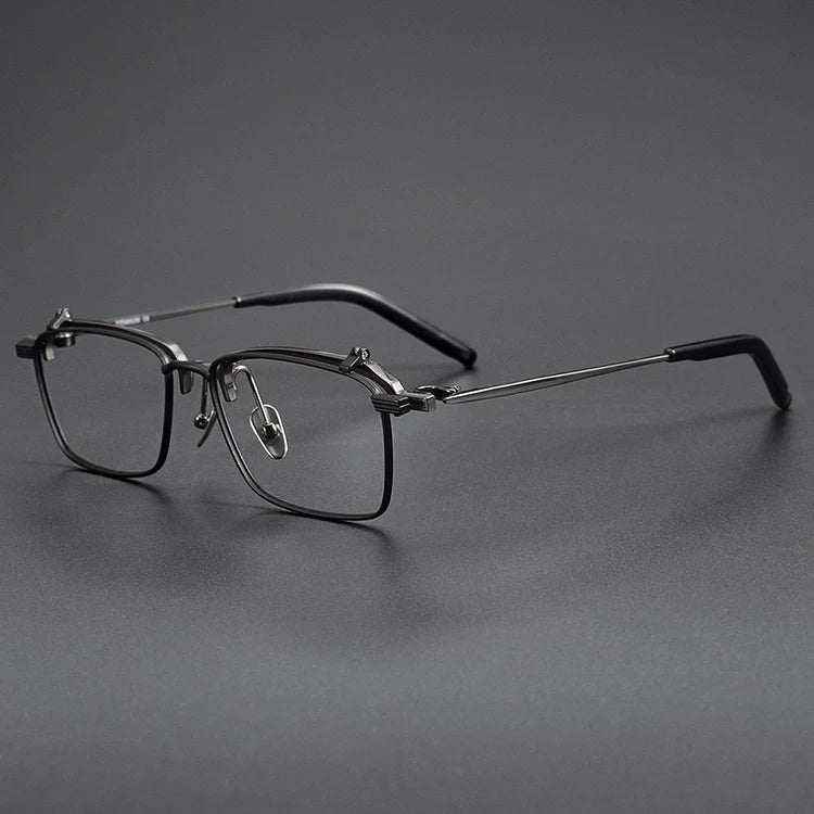 S401T Titanium Flip-Up Square Eyeglasses