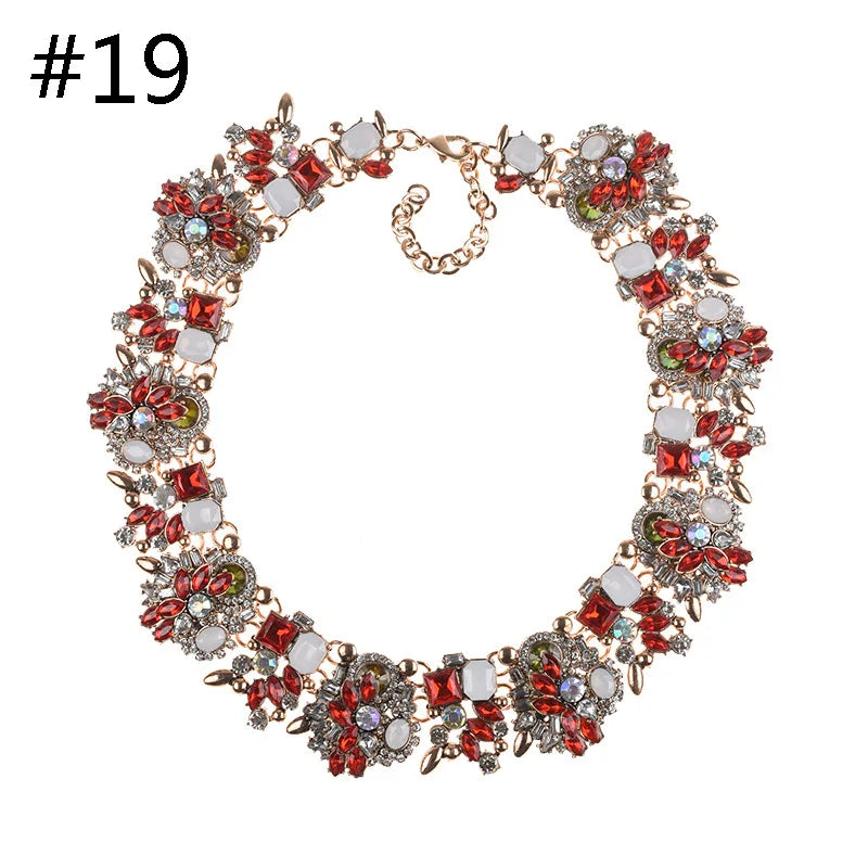 Luxury Crystal Gemstone Necklace - Women's Jewelry