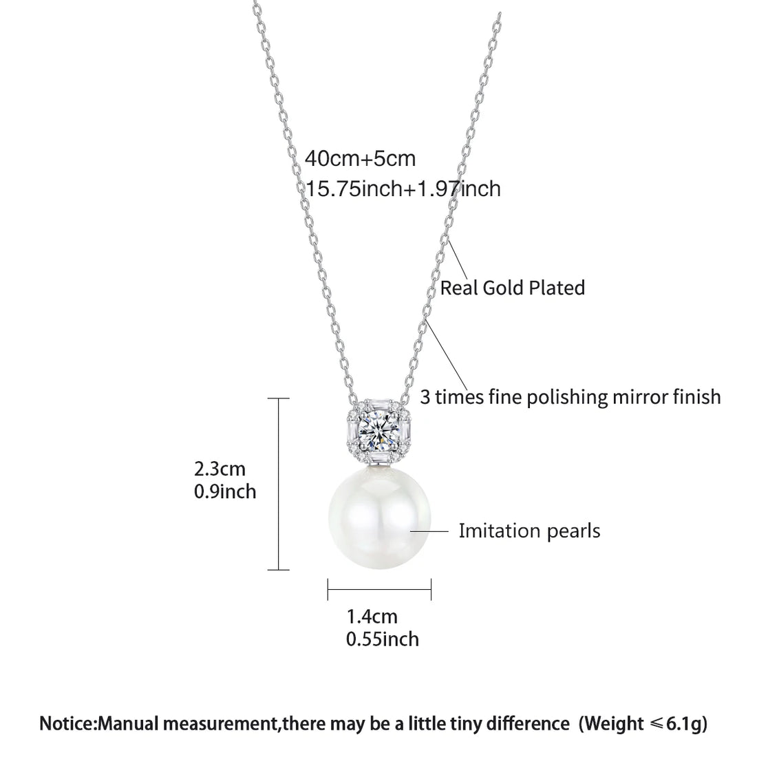 Luoteemi Luxury Pearl & Zirconia Necklace
