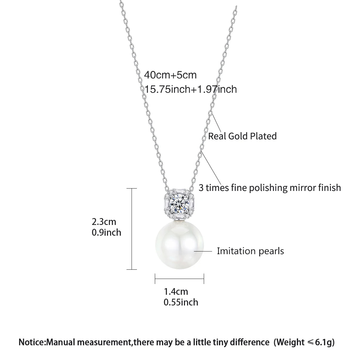 Luoteemi Luxury Pearl & Zirconia Necklace