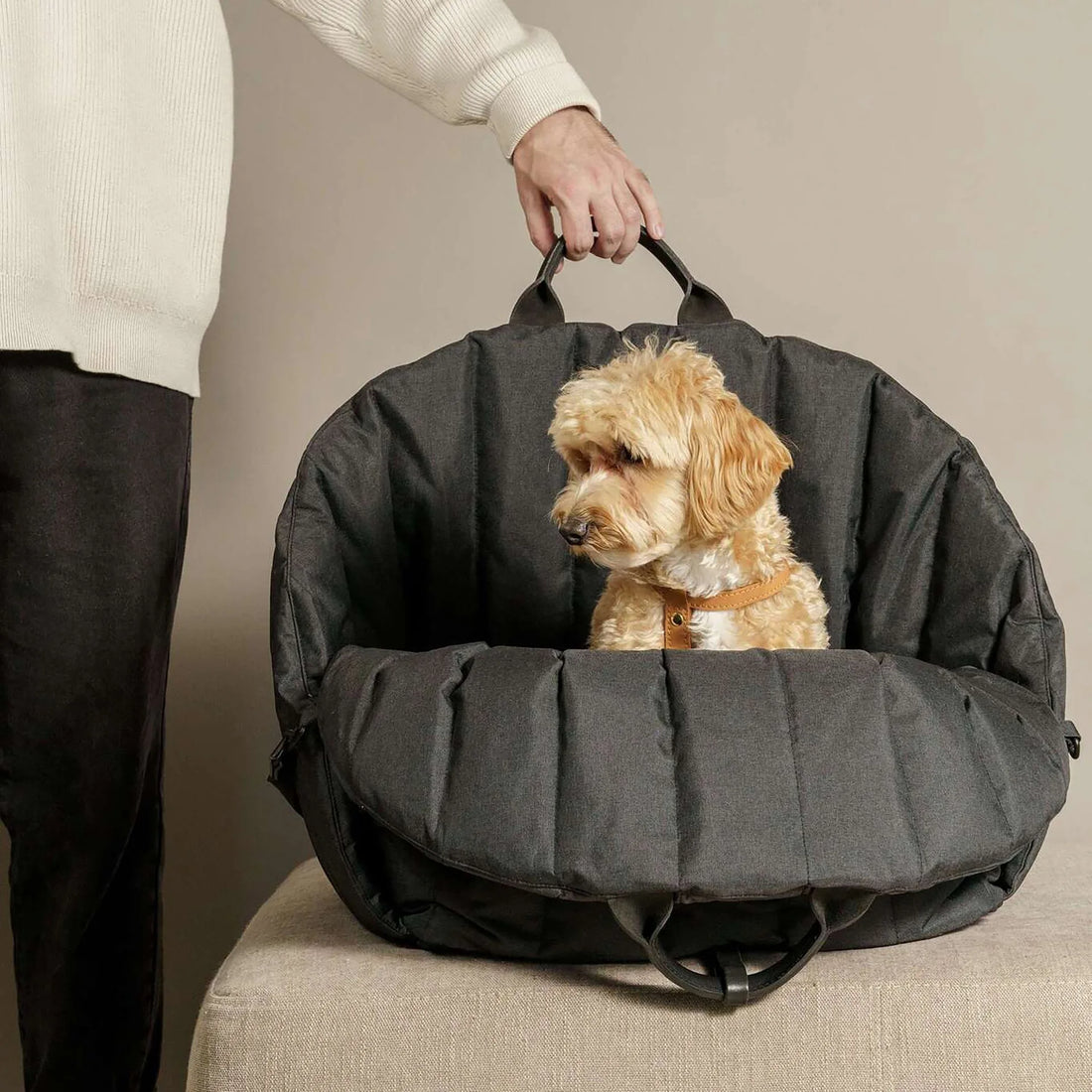Luxury Small Dog Car Seat Sling Carrier Warm Portable Pet Backpack