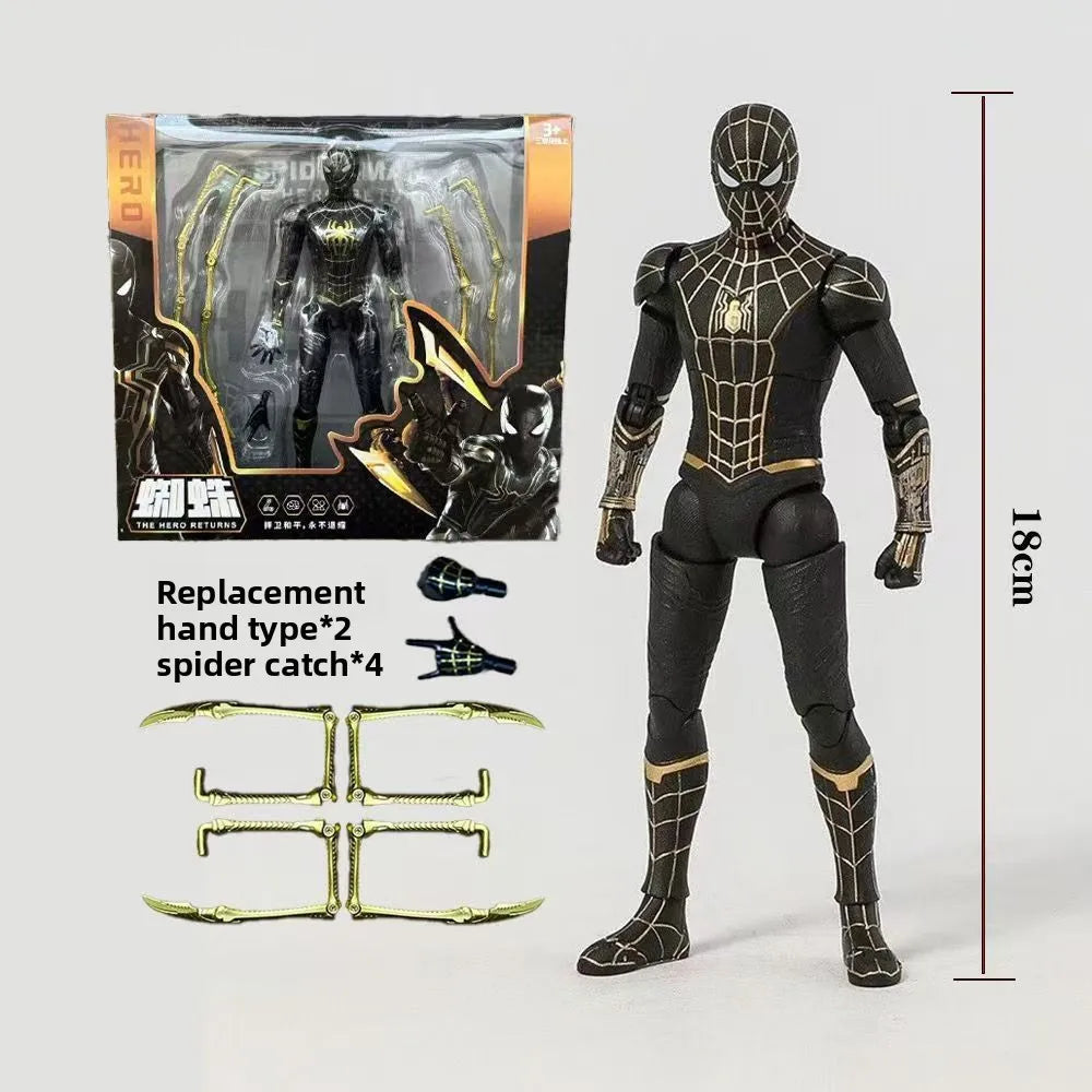 Spider-Man Black Gold Venom Action Figure for Toddlers