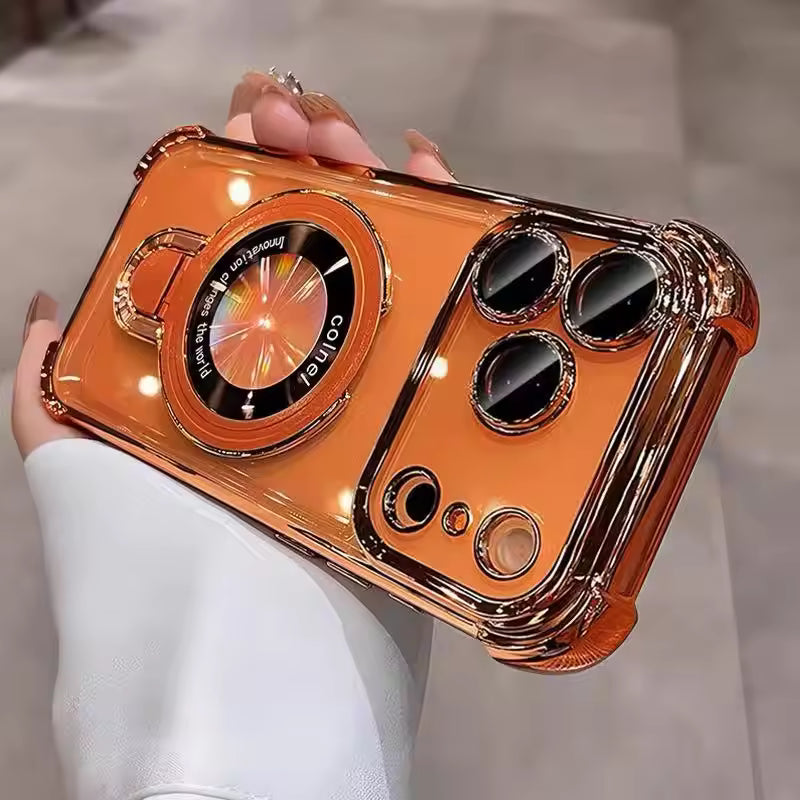 Magnetic Ring Transparent iPhone Case