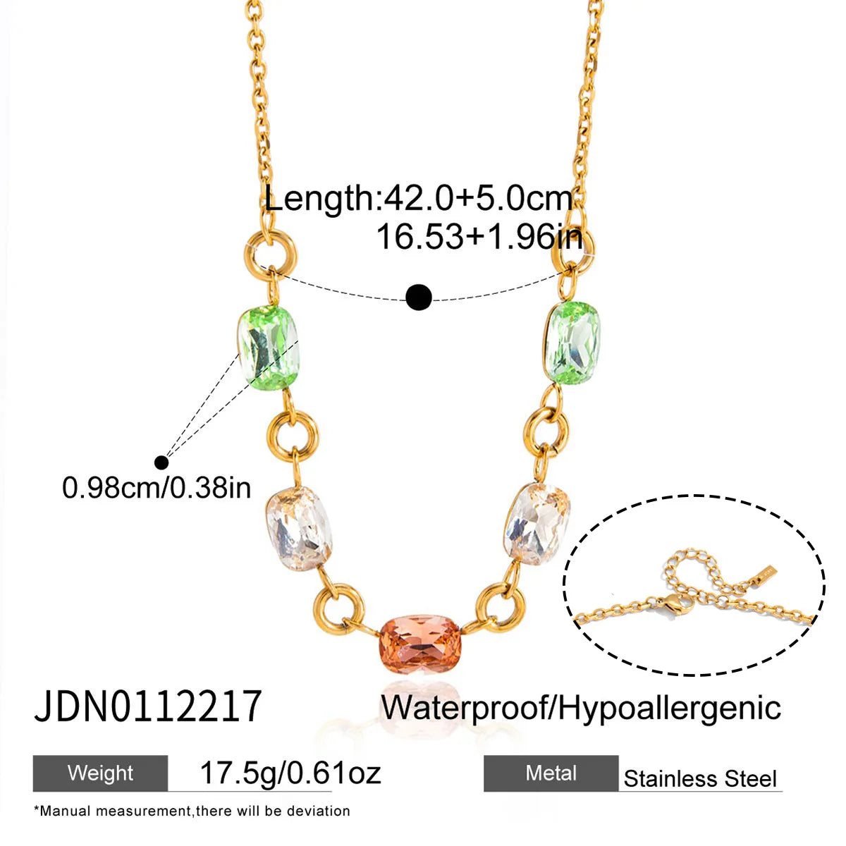 Elegant Rhinestone Stainless Steel Necklace