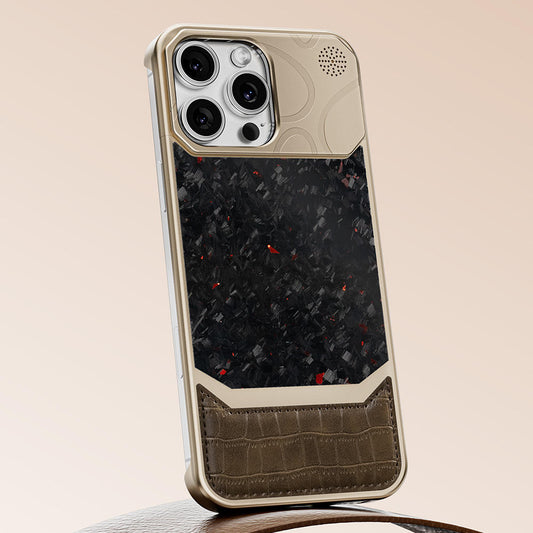 Luxury Satin Stitching Crocodile Pattern Aromatherapy Phone Case – Elegant Leather Protective Cover for iPhone