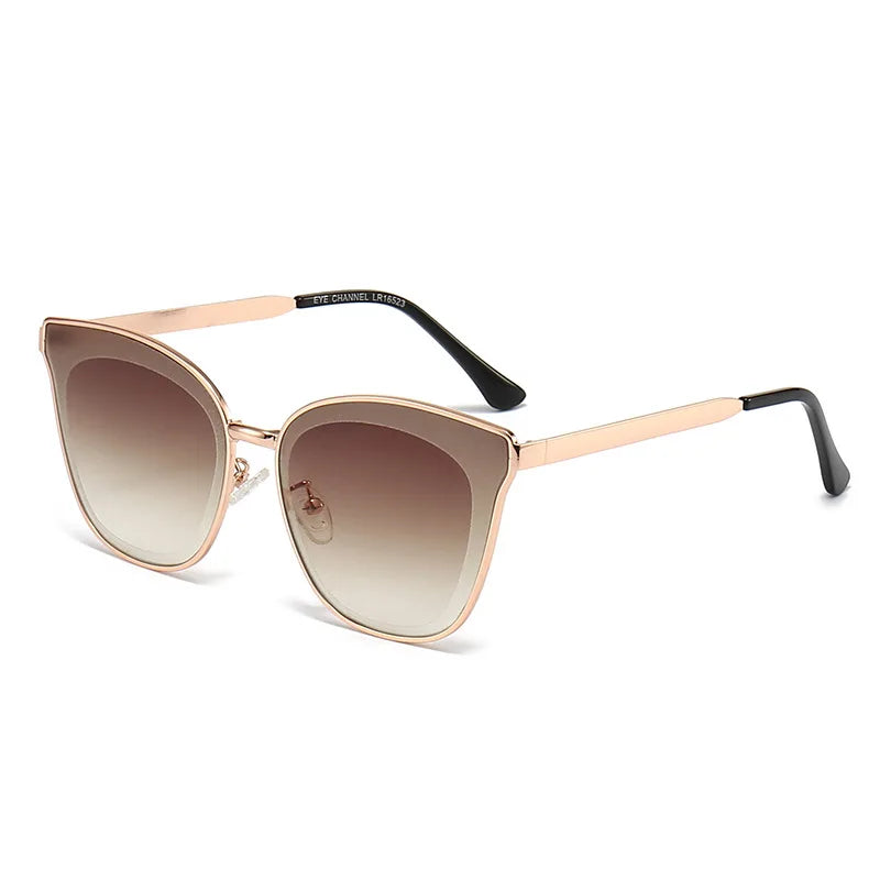 Gradient Cat Eye Butterfly Sunglasses - UV400 Protection