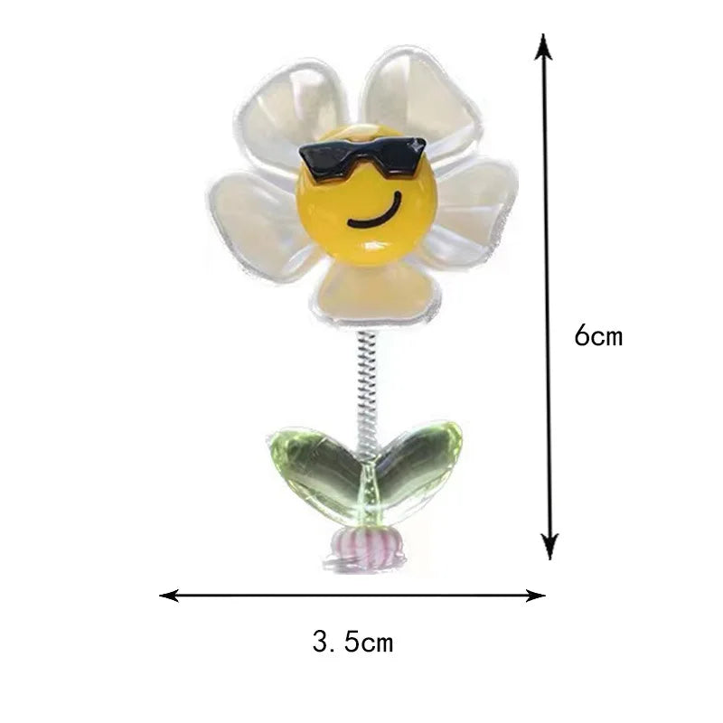 Luxury Car Interior Kits Funny Expression Spring Ornaments Resin