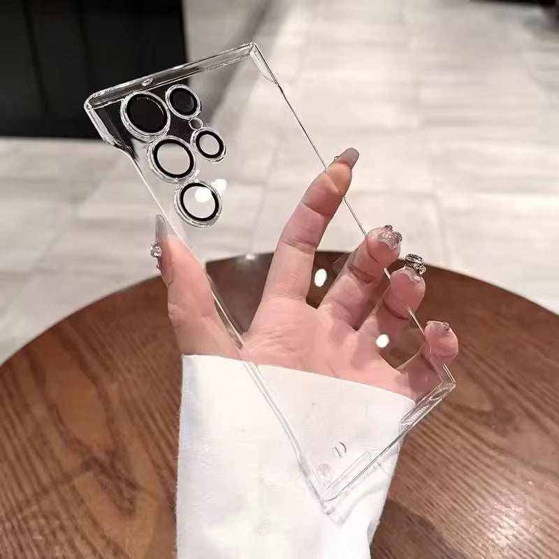 Newskin Magnetic Clear Ultra-Thin Frameless Phone Case with Lens Protective Film for Samsung