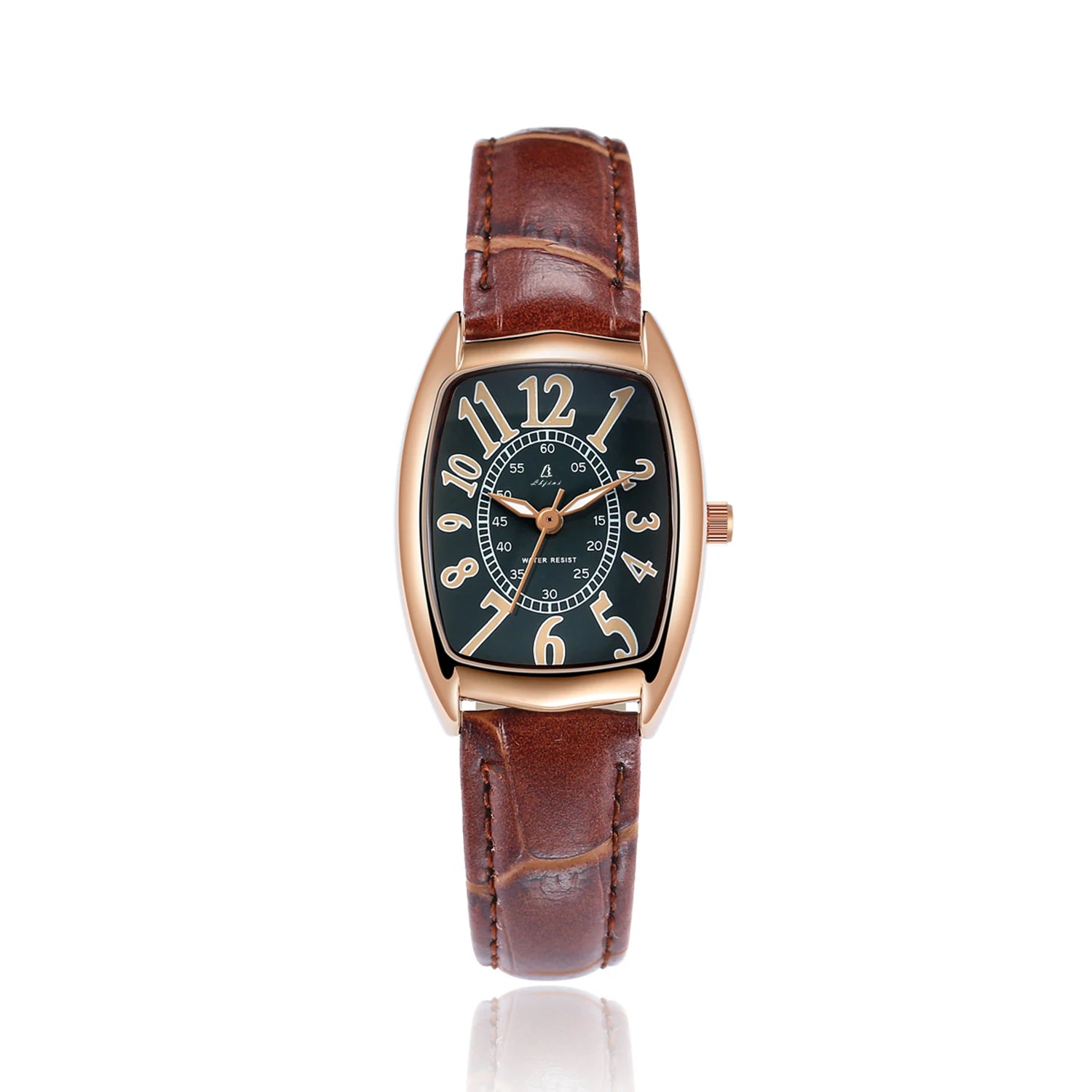 Luxury Retro Ladies Watch with Leather Strap
