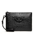 Men's Crocodile Pattern PU Leather Clutch Handbag