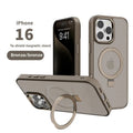 Matte Black Magnetic Phone Case with 360° Stand for iPhone