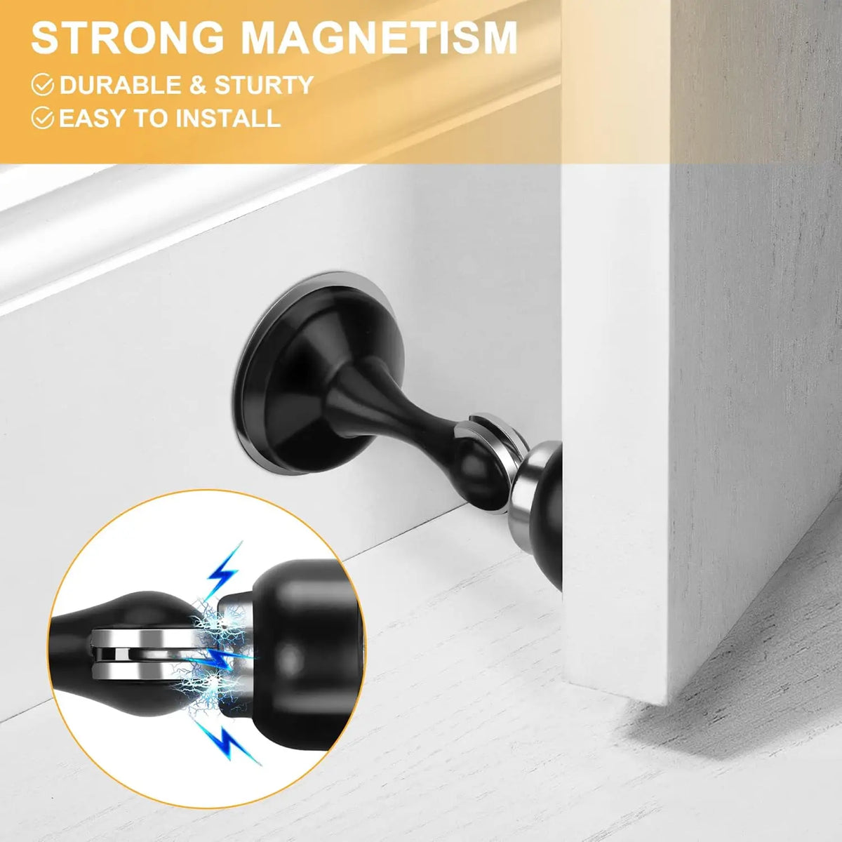 Stainless Steel Door Stoppers for Bathroom Hotel Use Modern Design
