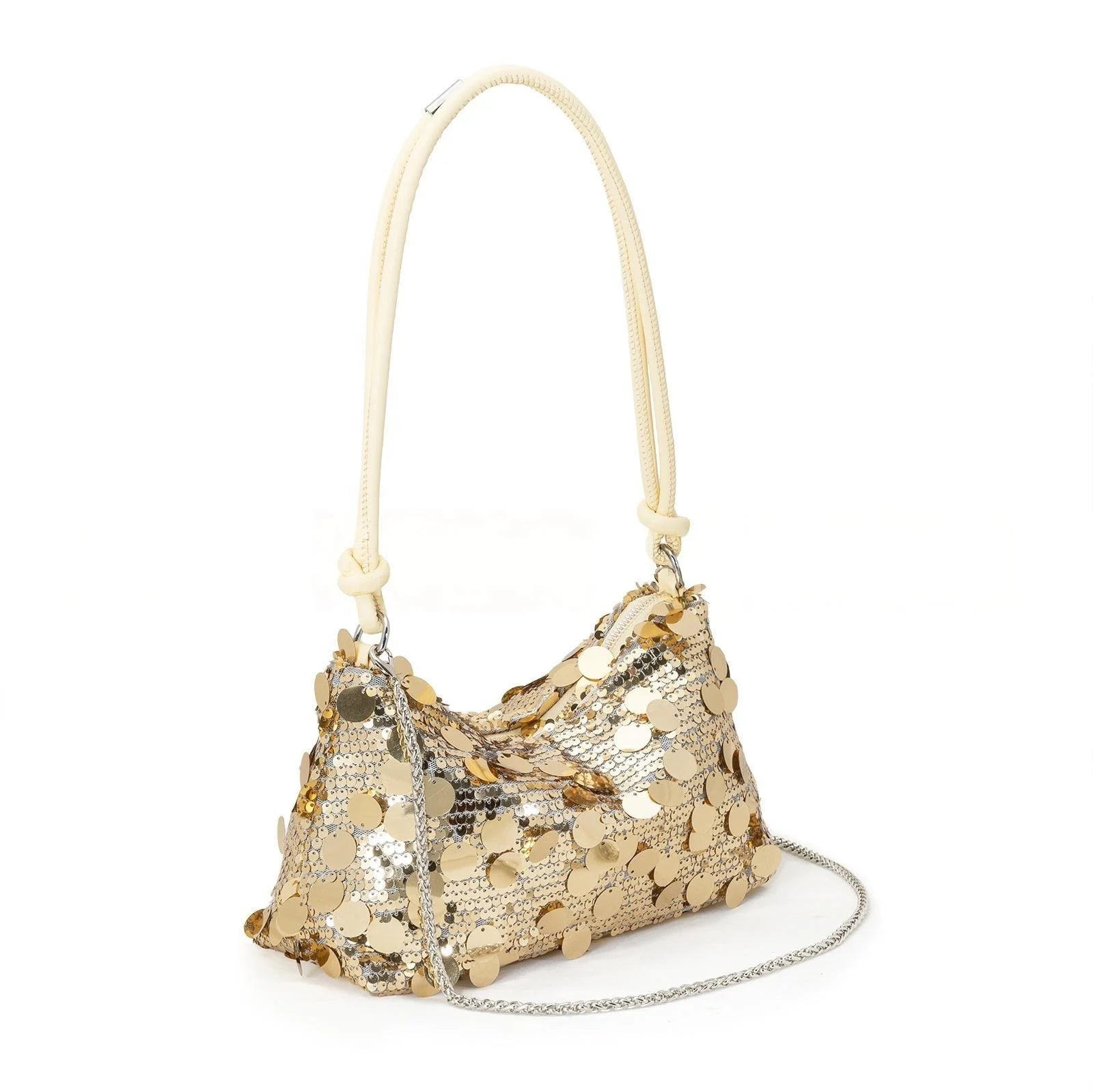 Vintage Lady Zipper Fashion Sequined Single Handle