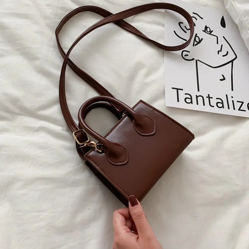 Fashion Women's Small Crossbody Bag PU Leather Messenger Bags Zipper
