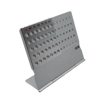 Mini Aluminium Perpetual Calendar for Tables Office Gifts Promotions Displays