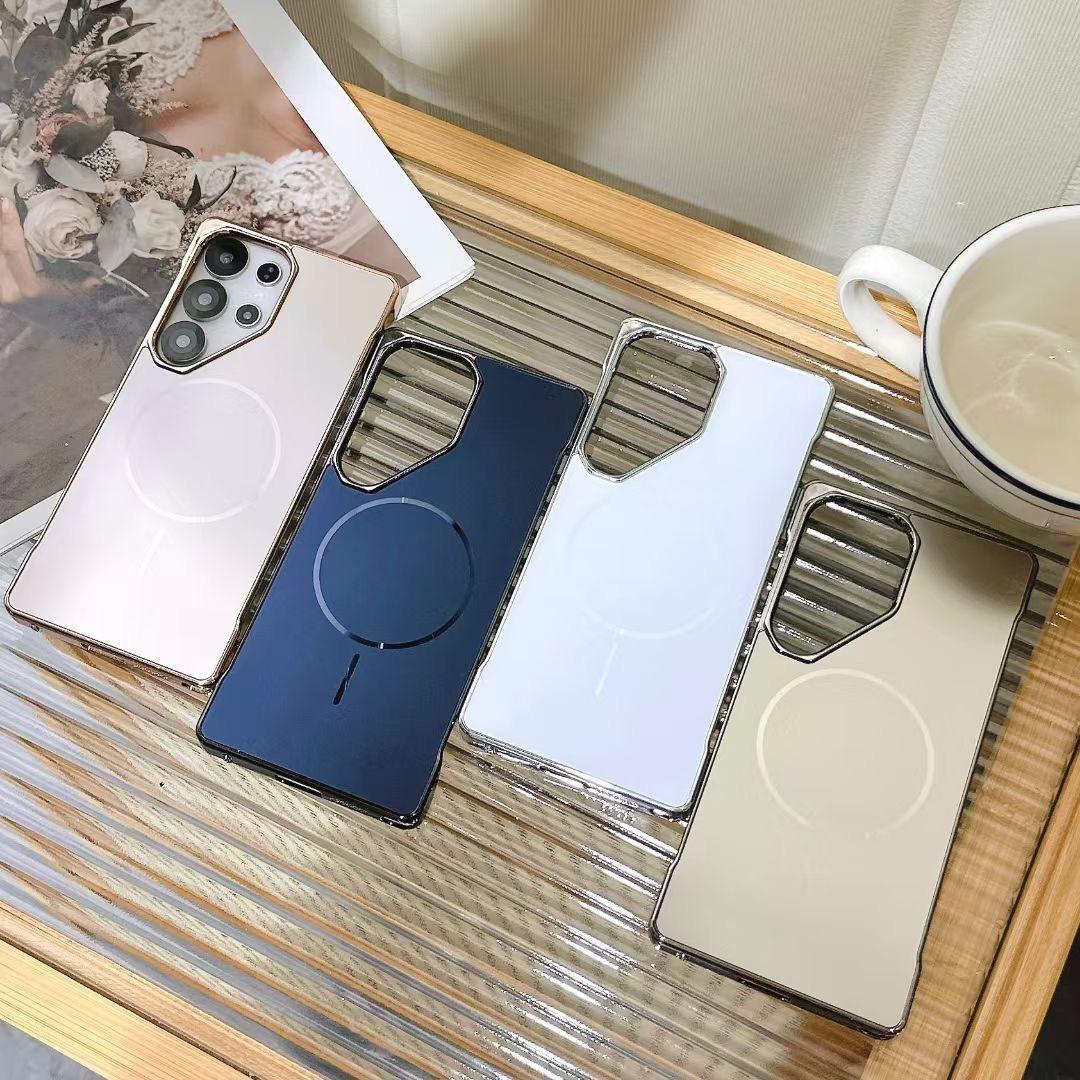 Japanese & Korean AG Fine Sand Magnetic Suction Case for Samsung – Matte Shockproof Magnetic Cover