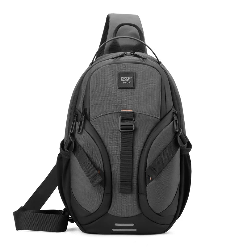 Men's Fashion Nylon Crossbody Chest Sling Bag for Travel Jogging