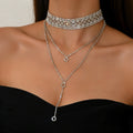 Women's Multi-Layered Sparkling Chain Necklace