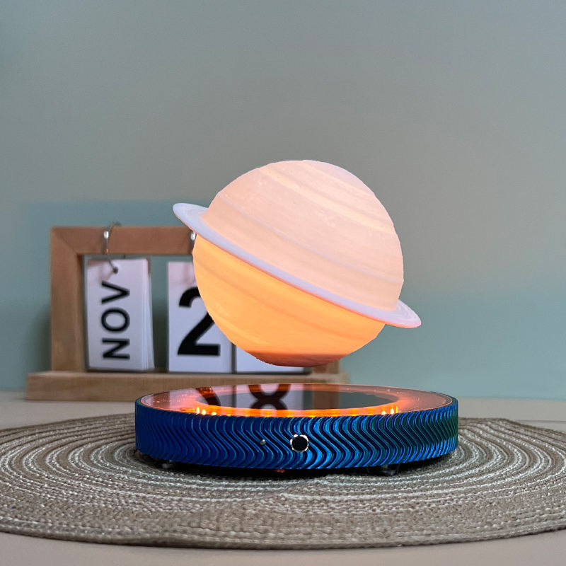HCNT Magnetic Levitation 3D Saturn Lamp – Floating LED Night Light Desk Lamp Personalized Gift