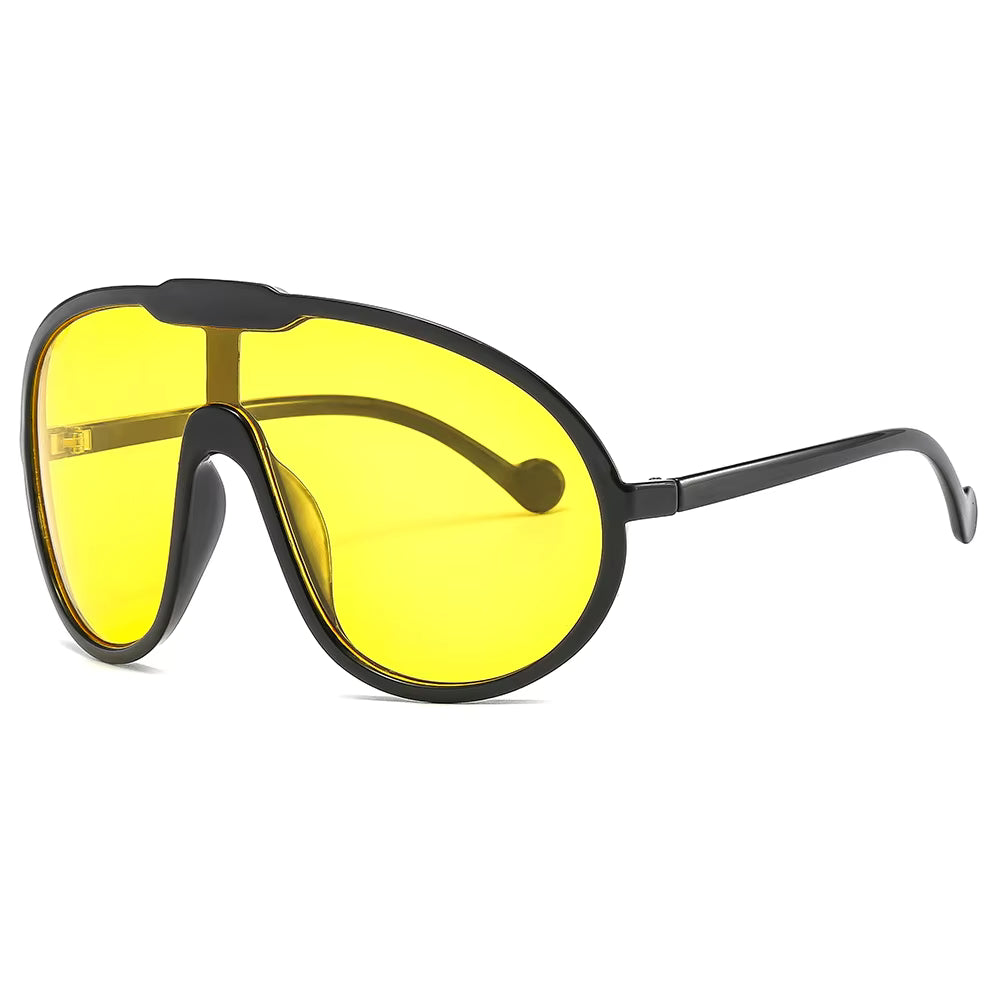 Champagne Sunglasses for Women Oversized Gradient Yellow Female Elegant Shades Sun Glasses