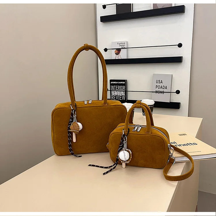 Popular Design Fashion Retro Design Women's Handbag Suede Leisure