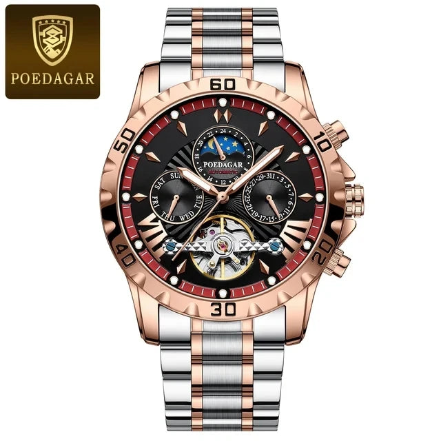 POEDAGAR Luxury Tourbillon Men's Watch
