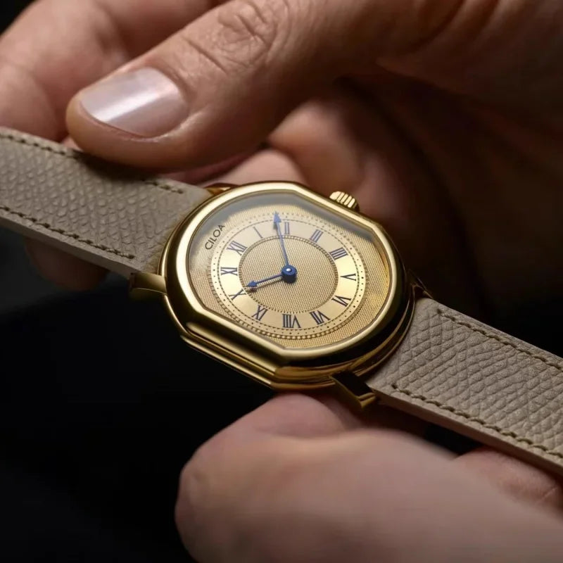 CILOA Gold Custom Men's Retro Watch - Waterproof Quartz