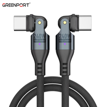 Fast Charging Type-C Cable | Pd 240w USB C to Type C Phone Laptop Quick Charger Cable 180 Bending