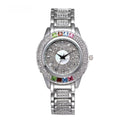 Luxury Women's Diamond Quartz Watch - Gold & Zircon