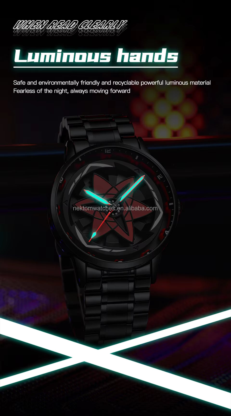 Uchiha  Sharingan Watch – 360° Rotating Anime Quartz Timepiece