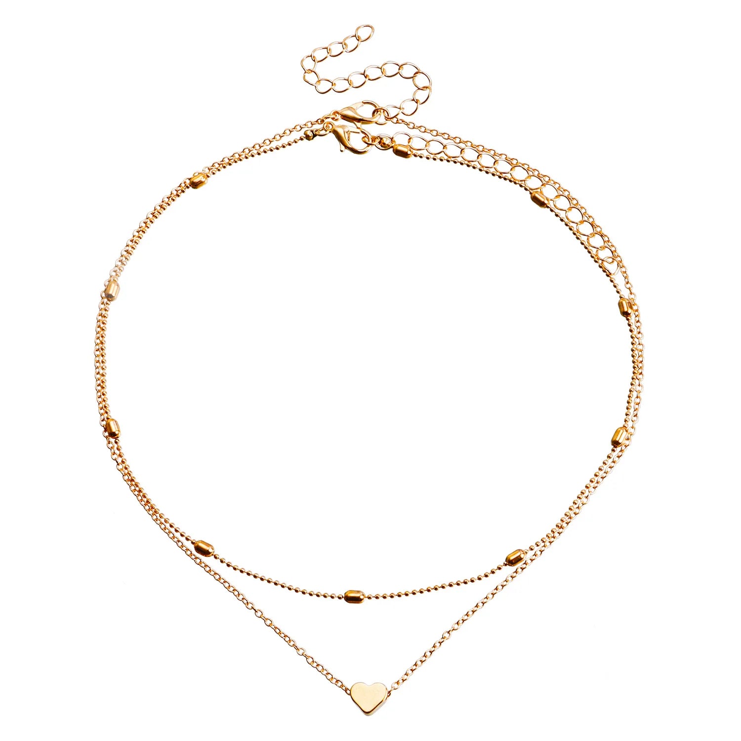 Heart Minimalist Layered Necklace for Women