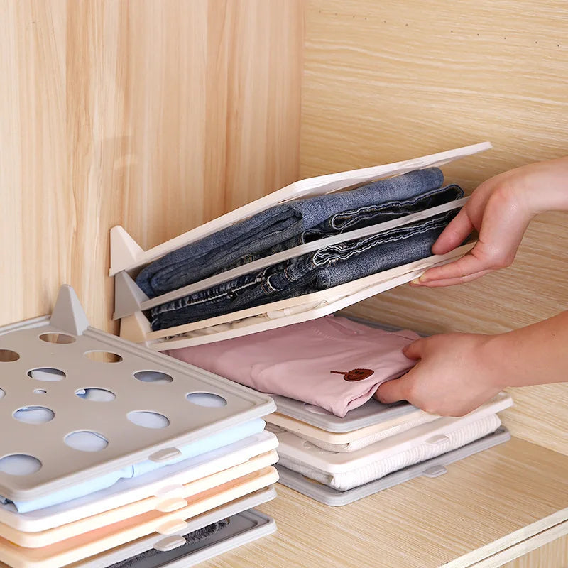 Multi-Functional Wardrobe Storage Separate Tools T Shirt Clothing Folder Board Home Closet Organizer