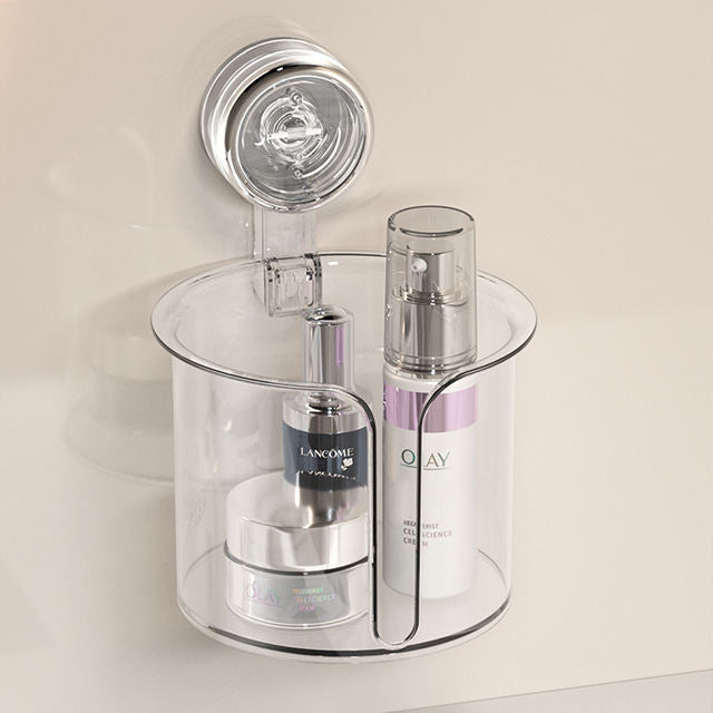 Modern Plastic Round Tissue Storage Box for Bathroom & Living Room