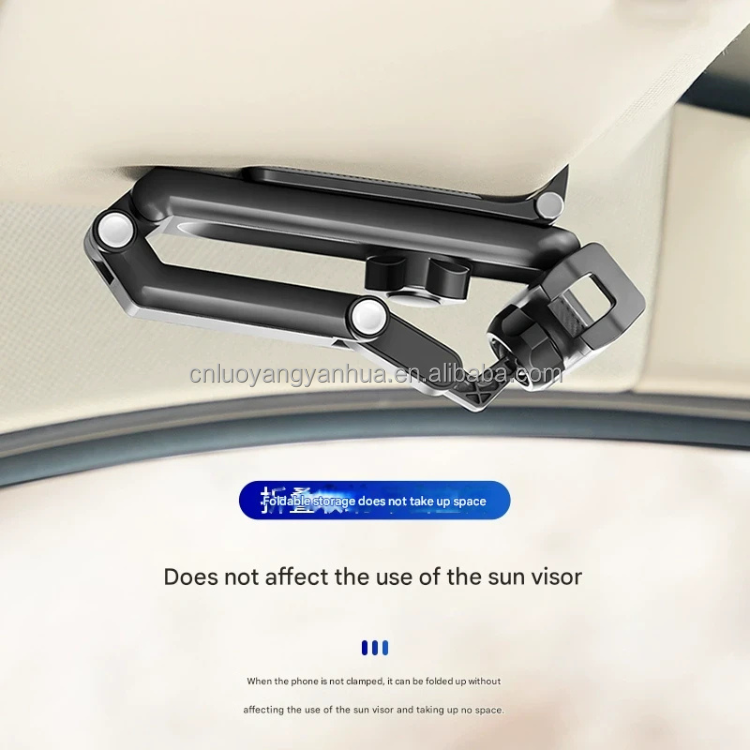 Foldable 360° Rotating Car Phone Holder – Rearview Mirror Mount