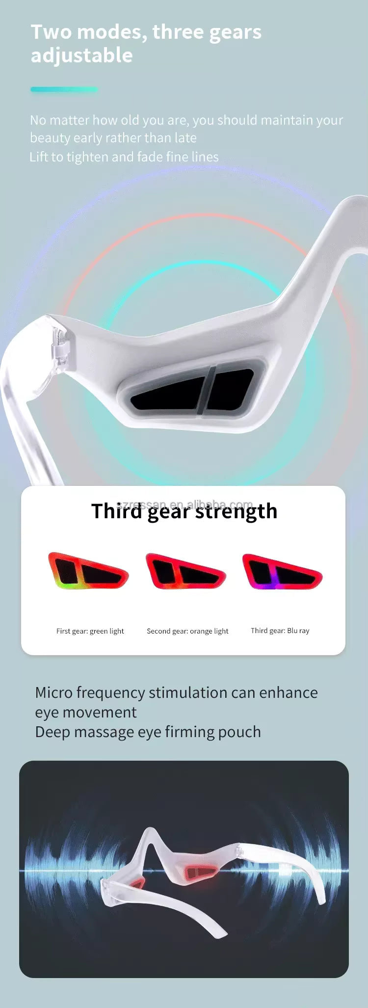 EyeRevive 3D EMS Eye Massager – LED Red Light Anti-Aging Therapy Device
