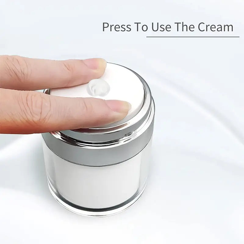 Plastic Cosmetic Packaging Empty Round Acrylic Airless Pump Jar