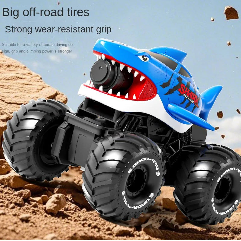 AiJH 2.4G Waterproof Remote Control Shark Car With Water Gun