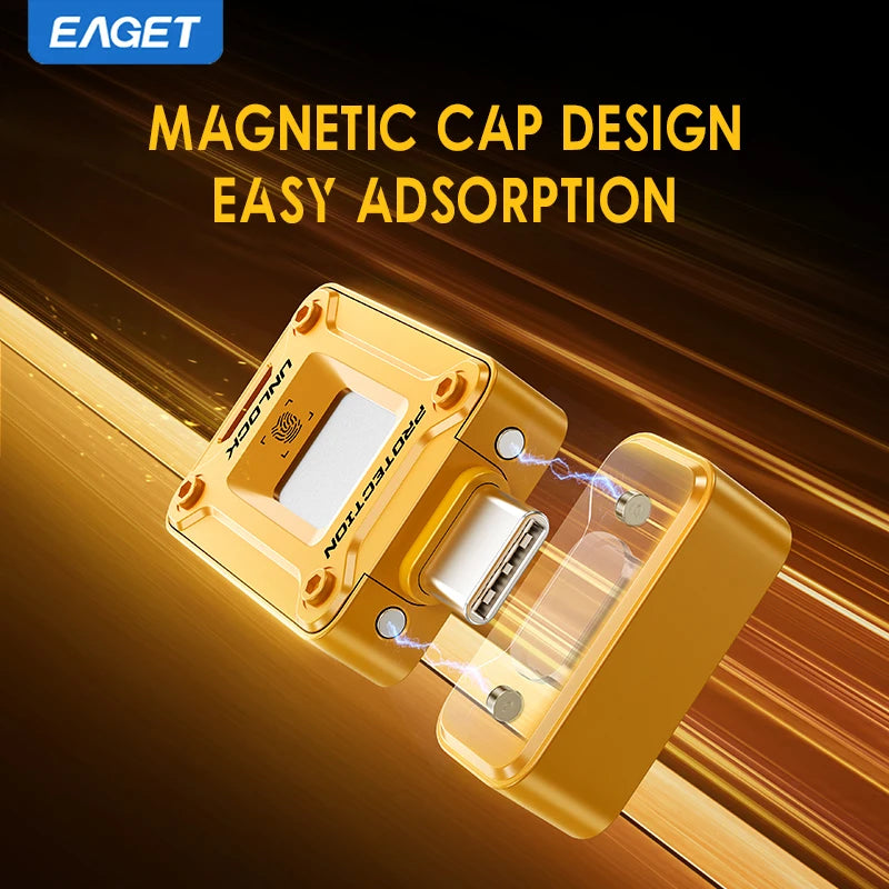 EAGET FU80-1 Pendrive Type-c Thumb Drive 560MB/S Fingerprint