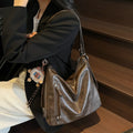 HANFEIZI Waterproof Pu Leather Retro Tote Shoulder Bag for Women