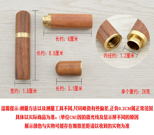 Durable Wood & Leather Knitting Needle Case