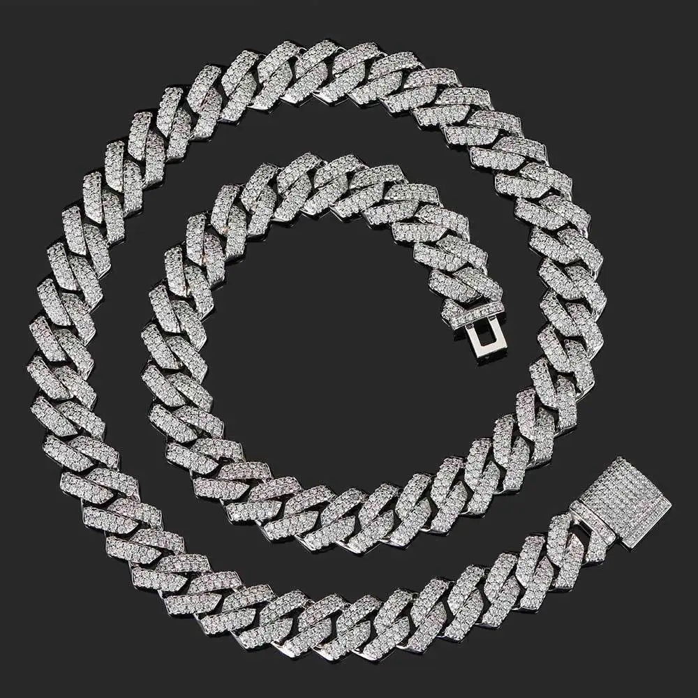 14mm Gold Plated Iced Out Cuban Link Necklace
