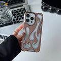 Flame 3D Texture Cooling Phone Case for iPhone  TPU Ultrathin