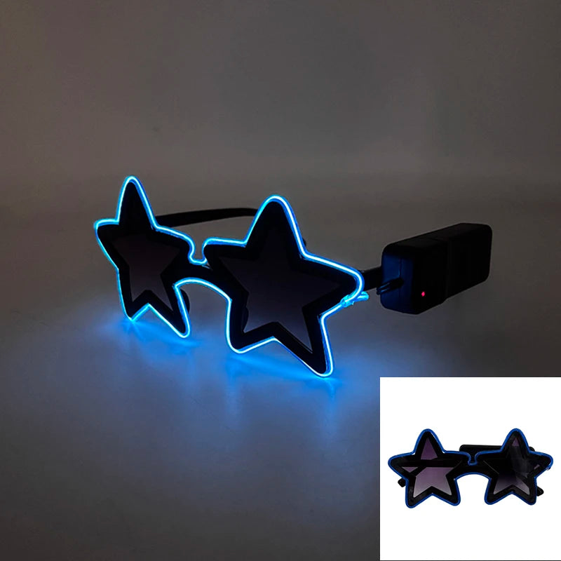 Glowing Wireless Star Sunglasses for Adults