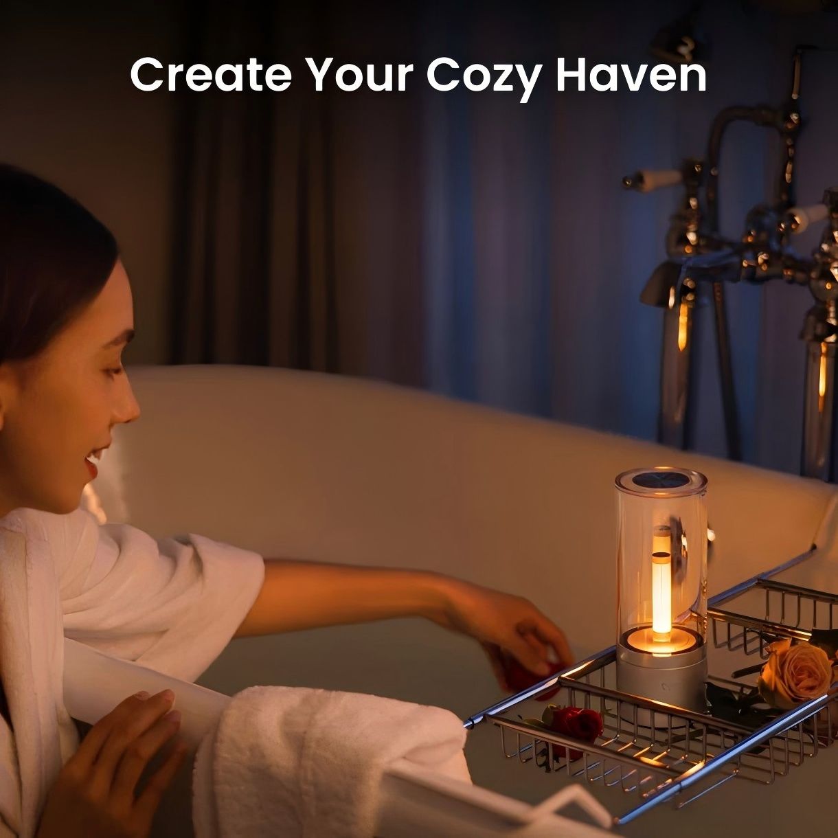 Yeelight LED 16-Color Night Light Touch & App Control Minimalist Bedroom Atmosphere Lamp – White