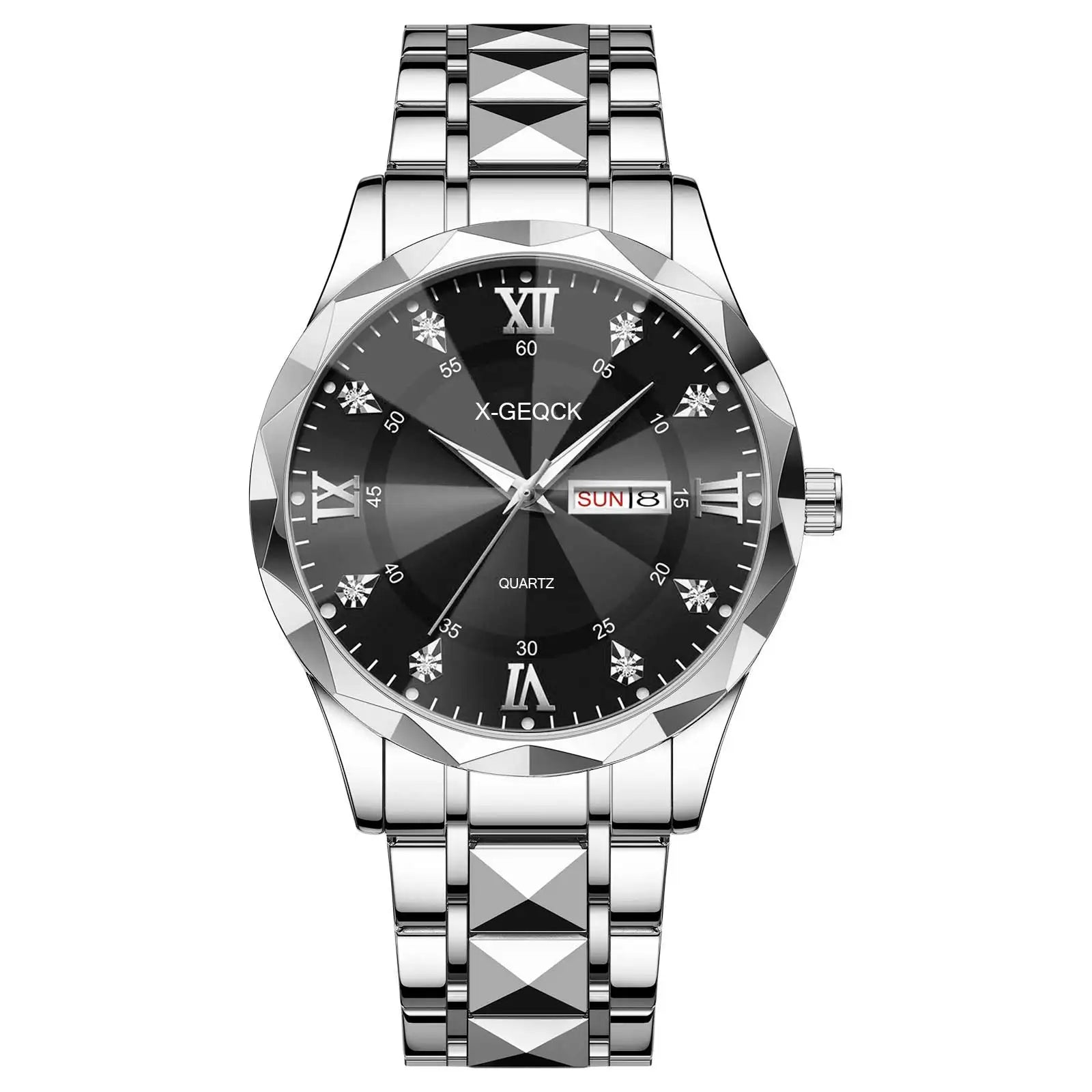 Men's Quartz Watch with Stainless Steel Band
