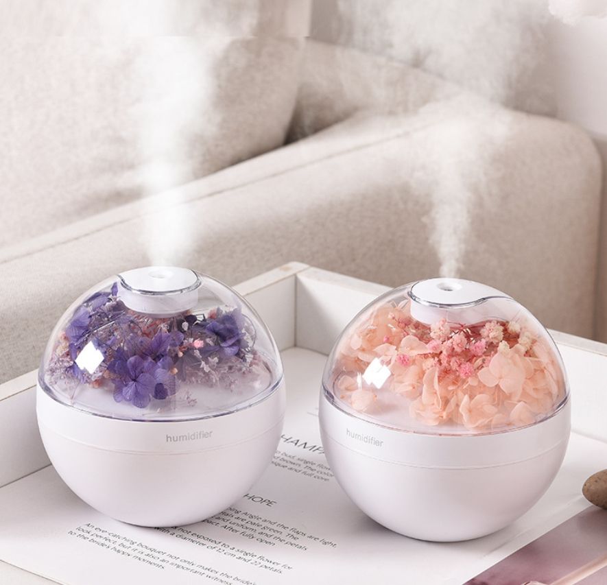 FloraMist USB Aroma Diffuser – Mini Humidifier with Night Light