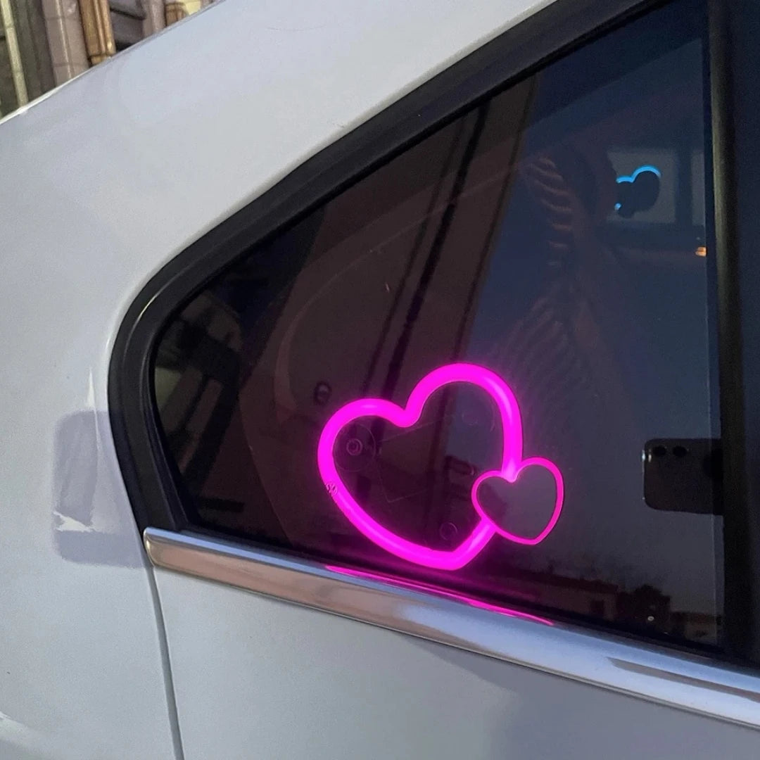 P5 Universal Decorative Light Heart - Shaped Car Safety Adjustable