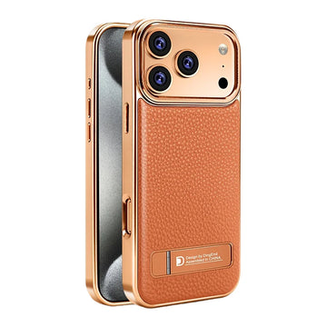 Business Electroplated PU Leather Magnetic Phone Case for iPhone